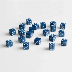 Full Pack of D6s Cobalt /White (20)