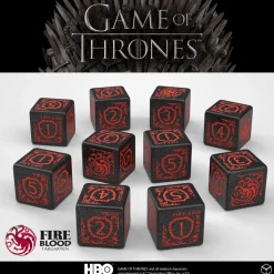 Game of Thrones Targaryen D6 Black /Red (10)