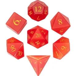 Gemstone Poly Cat's Eye Red /Gold (7)