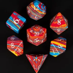 Gemstone Poly Turquoise Striped Red, Blue /White (7)