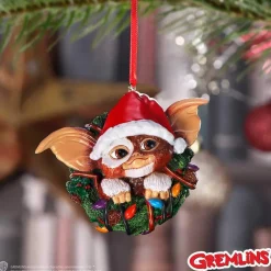 Gizmo in Wreath Hanging Ornament 10 cm