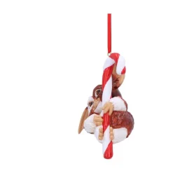 Gizmo on Candy Cane Hanging Ornament 11 cm