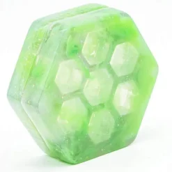 Glitter and Green Hexagon Resin Dice Box