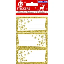 Golden Flakes Christmas Labels