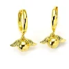 Golden Snitch Gold Tone Huggy Earrings