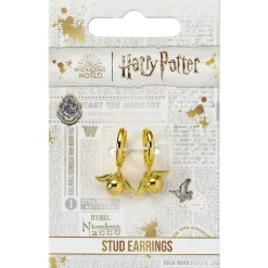 Golden Snitch Gold Tone Huggy Earrings