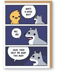 Good Boy A6 Greeting Card