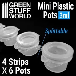 Green Stuff World: Mini Plastic Pots 3ml x24