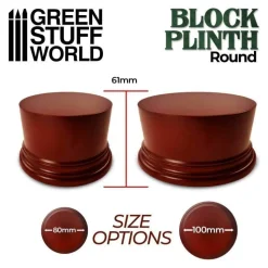 Green Stuff World: Round Block Plinth Hazelnut 10 cm