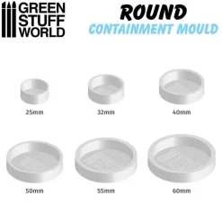 Green Stuff World: Round Containment Mould x6