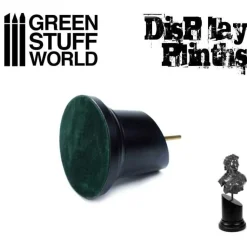 Green Stuff World: Tapered Round Bust Plinth Black 5x5 cm