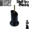 Green Stuff World: Tapered Round Bust Plinth Black 3,5x3,5 cm