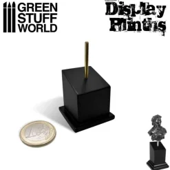 Green Stuff World: Tapered Bust Plinth Black 2,5x2,5cm