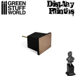 Green Stuff World: Tapered Bust Plinth Black 2,5x2,5cm