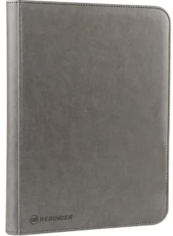 Grey Zipped 9-Pocket Toploader Binder
