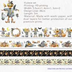 Halloween Haunt Washi Tape Sticker Set
