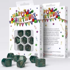 Happy Birthday Baloons Poly Green /Gold (7)