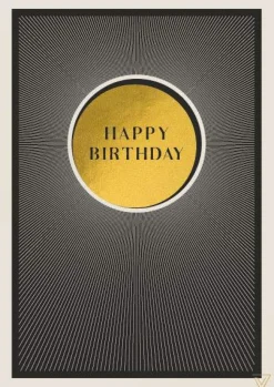 Happy Birthday Gold Circle