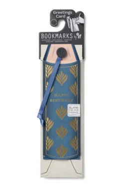"Happy Birthday" Gratulasjonskort med bokmerke og konvolutt