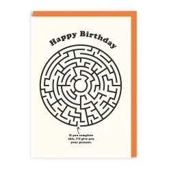 Happy Birthday Maze Greeting Card