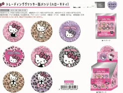 Hello Kitty Gal Art Trading Glitter Can Badge