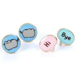 Hi, Bye Stud Golden Earrings