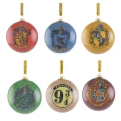 Hogwarts Glitter Baubles Set of 6