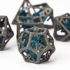 Hollow Metal Poly Retro Dragon Blue /Silver (7)