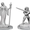 Human Female Wizard & Halfling Female Holy Warrior Critical Role Unpainted Miniatures