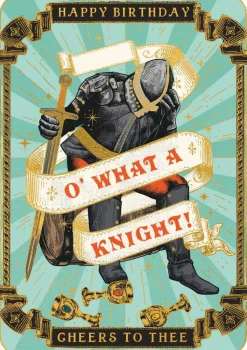 HUZZAH O' What a Knight Card