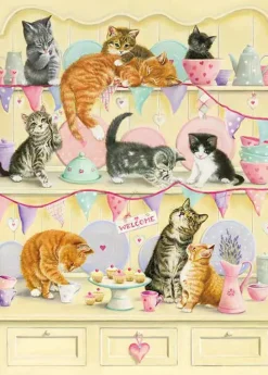 Kitten and Whimsical Tea Time Puzzle (500)