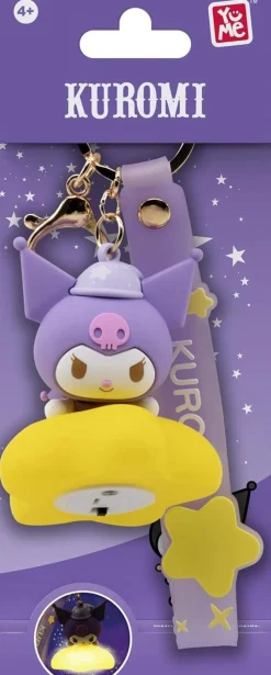 Kuromi Light-Up Star Series Keychain with Hand Strap