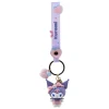 Kuromi Peach Series Keychain with Hand Strap