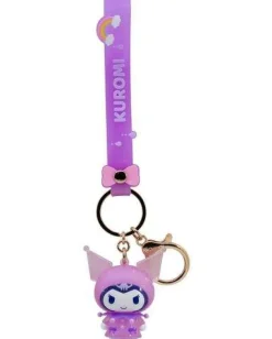 Kuromi Raincoat Series Keychain with Hand Strap