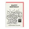 Line Maze Birthday Card