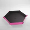 Magnetic Dice Tray Hex Black/Pink Terningbrett