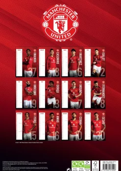 MANCHESTER UNITED FC 2026 A3 CALENDAR