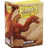 Matte Amber Standard Size Dragon Shield Sleeves (100)