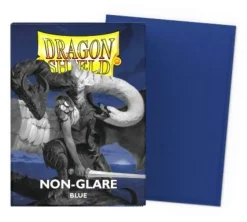 Matte Blue Non-Glare Standard Size Dragon Shield Sleeves (100)