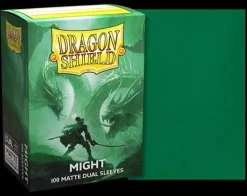 Matte Dual Might Standard Size (100) Kortlommer, Dragon Shield