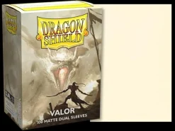Matte Dual Valor Standard Size (100) Kortlommer, Dragon Shield
