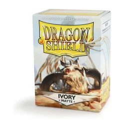 Matte Ivory Standard Size Dragon Shield Sleeves (100)