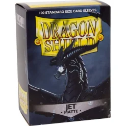 Matte Jet Standard Size Dragon Shield Sleeves (100)