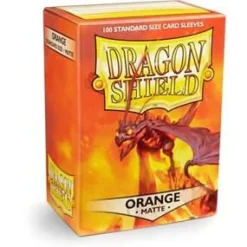 Matte Orange Standard Size Dragon Shield Sleeves (100)