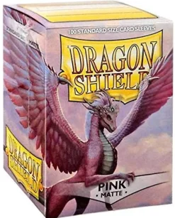 Matte Pink Standard Size Dragon Shield Sleeves (100)