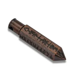 Metal Keychain Bullet with tiny Metal Poly Dice Set Copper (7)