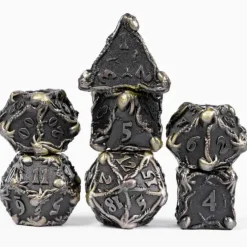 Metal Poly Ancient Octopus Plated Bronze (7) Terningsett