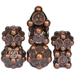 Metal Poly Ball Barrel Plated Copper (7) Terningsett