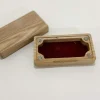 Micro Dice Box Ash and Burgundy Felt