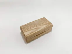 Micro Dice Box Ash and Burgundy Felt